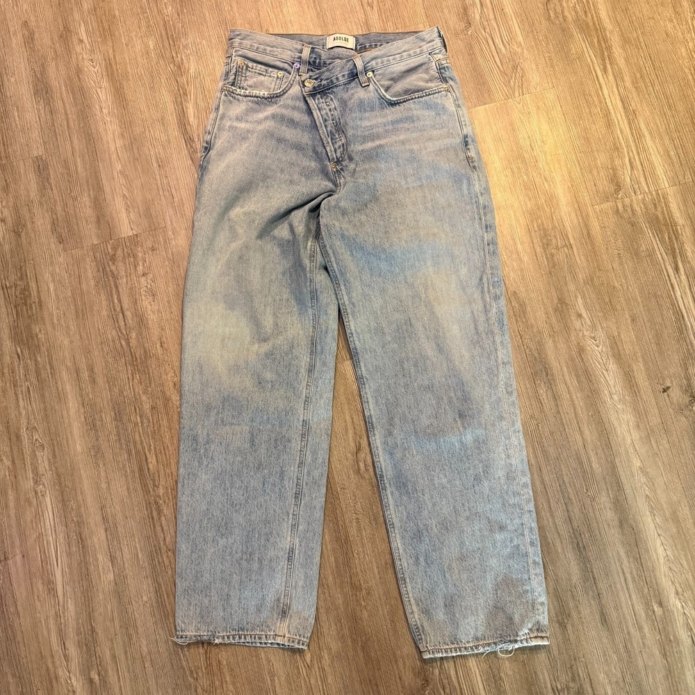 Agolde Womens 28 Criss Cross Upsized Jean in Suburbia‎